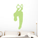 Gymnastics Silhouette Olympic Rings - Lime Green Wall Decal