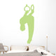 Gymnastics Silhouette Olympic Rings - Lime Green Wall Decal