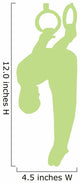 Gymnastics Silhouette Olympic Rings - Lime Green Wall Decal