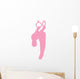 Gymnastics Silhouette Olympic Rings - Pink Wall Decal