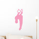 Gymnastics Silhouette Olympic Rings - Pink Wall Decal