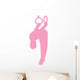 Gymnastics Silhouette Olympic Rings - Pink Wall Decal