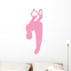 Gymnastics Silhouette Olympic Rings - Pink Wall Decal