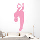 Gymnastics Silhouette Olympic Rings - Pink Wall Decal