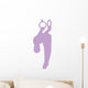 Gymnastics Silhouette Olympic Rings - Lavender Wall Decal