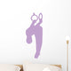Gymnastics Silhouette Olympic Rings - Lavender Wall Decal