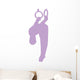 Gymnastics Silhouette Olympic Rings - Lavender Wall Decal