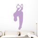 Gymnastics Silhouette Olympic Rings - Lavender Wall Decal