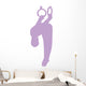 Gymnastics Silhouette Olympic Rings - Lavender Wall Decal