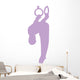 Gymnastics Silhouette Olympic Rings - Lavender Wall Decal