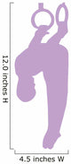 Gymnastics Silhouette Olympic Rings - Lavender Wall Decal