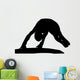 Gymnastics Silhouette Style Balance Beam Flip Wall Decal