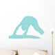 Gymnastics Silhouette Balance Beam Flip - Light Blue Wall Decal