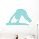 Gymnastics Silhouette Balance Beam Flip - Light Blue Wall Decal