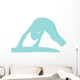 Gymnastics Silhouette Balance Beam Flip - Light Blue Wall Decal