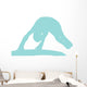 Gymnastics Silhouette Balance Beam Flip - Light Blue Wall Decal