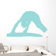 Gymnastics Silhouette Balance Beam Flip - Light Blue Wall Decal