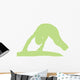 Gymnastics Silhouette Balance Beam Flip - Lime Green Wall Decal