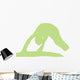 Gymnastics Silhouette Balance Beam Flip - Lime Green Wall Decal