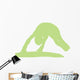 Gymnastics Silhouette Balance Beam Flip - Lime Green Wall Decal