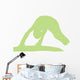 Gymnastics Silhouette Balance Beam Flip - Lime Green Wall Decal