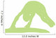 Gymnastics Silhouette Balance Beam Flip - Lime Green Wall Decal