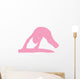 Gymnastics Silhouette Balance Beam Flip - Pink Wall Decal