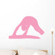 Gymnastics Silhouette Balance Beam Flip - Pink Wall Decal