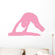 Gymnastics Silhouette Balance Beam Flip - Pink Wall Decal