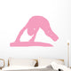 Gymnastics Silhouette Balance Beam Flip - Pink Wall Decal