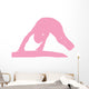 Gymnastics Silhouette Balance Beam Flip - Pink Wall Decal