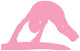 Gymnastics Silhouette Balance Beam Flip - Pink Wall Decal