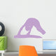 Gymnastics Silhouette Balance Beam Flip - Lavender Wall Decal