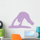 Gymnastics Silhouette Balance Beam Flip - Lavender Wall Decal
