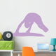 Gymnastics Silhouette Balance Beam Flip - Lavender Wall Decal