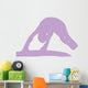 Gymnastics Silhouette Balance Beam Flip - Lavender Wall Decal