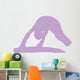 Gymnastics Silhouette Balance Beam Flip - Lavender Wall Decal