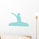 Gymnastics Silhouette Balance Beam Final - Light Blue Wall Decal