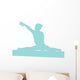 Gymnastics Silhouette Balance Beam Final - Light Blue Wall Decal