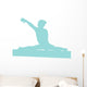Gymnastics Silhouette Balance Beam Final - Light Blue Wall Decal
