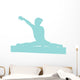Gymnastics Silhouette Balance Beam Final - Light Blue Wall Decal