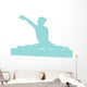 Gymnastics Silhouette Balance Beam Final - Light Blue Wall Decal