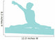 Gymnastics Silhouette Balance Beam Final - Light Blue Wall Decal