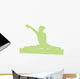 Gymnastics Silhouette Balance Beam Final - Lime Green Wall Decal