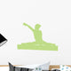 Gymnastics Silhouette Balance Beam Final - Lime Green Wall Decal
