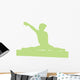 Gymnastics Silhouette Balance Beam Final - Lime Green Wall Decal