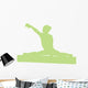 Gymnastics Silhouette Balance Beam Final - Lime Green Wall Decal
