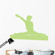 Gymnastics Silhouette Balance Beam Final - Lime Green Wall Decal