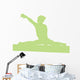 Gymnastics Silhouette Balance Beam Final - Lime Green Wall Decal