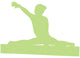 Gymnastics Silhouette Balance Beam Final - Lime Green Wall Decal